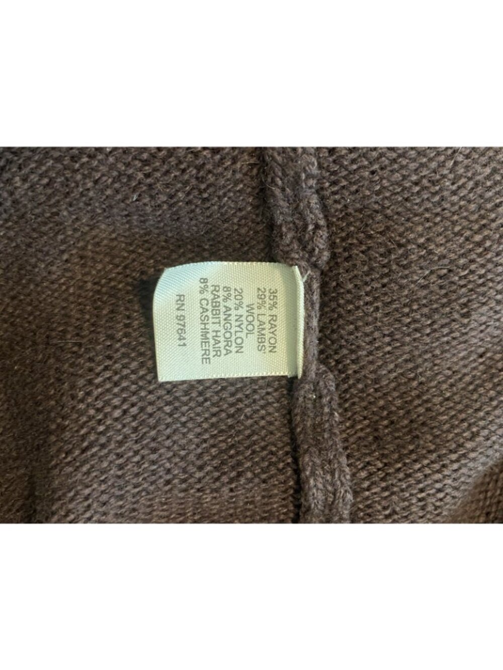 J.jill Cashmere Wool Blend Sweater Maxi Dress XL Tall In Espresso Cable Knit NWT - Picture 6 of 6
